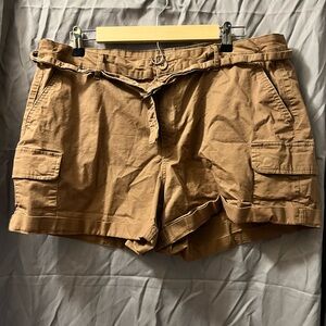 Time and Tru Tan Mid-Rise Shorts